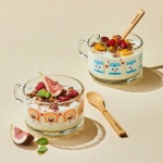 글라스락X브레드이발소 시리얼 머그 2개 (교차선택)