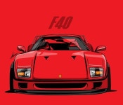 Pin page 자동차일러스트레이터 곰수 on Instagram: “Illust by gomsu  Mail : go*****@***** #f40 #ferrari #ferrari f40... 