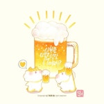 [맥주를 너무 좋아하는 맥스터들] 오늘 하루도 무사히 보낸 맥스터 시원한 맥주한잔 어때?🍺 . 재료: 사인펜... 