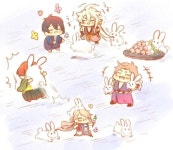 ✨ 도검난무 から保存した , 꼬방 [ 내꺼찾음 ] さんのかわいいチビ | ちびキャラ イラスト, かわいい絵