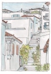 Aquarel, paintings & drawings.에 있는 Liliane vP님의 핀 | 어반 아트, 수채화 삽화, 스케치북 드로잉