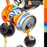 아트포엠 기획전. 환타#당구공#주황색#기초디자인 - 2023 | 당구공, 미술 구도, 물