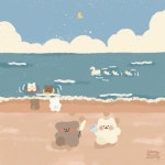 고미콩 on Instagram: “바다다다🌊✨ 폰 배경화면으로도 만들어서 블로그에 올려뒀어요🤍 블로그 주소는 프로필 하단 링크 참고해주세요!”