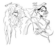 「예전에 꿈에서 이렇게 생긴 인물들이 나타났는데 인상깊게 생겨서 그림으로 떠보기 」오봉봉/Obongbongの漫画