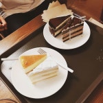 #춘천카페 #크렘 #카페투어 #함께 #케익 #조각케익 #소통 #휴식 #커피스타그램 #cake #coffee #I #l… | Food