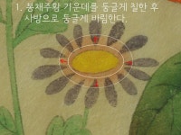 6. 민화 초충도 - 들국화, 나비, 가지 바림