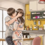 날씨 급 추워진 요즘 ‘한이불’ 덮고 꽁냥꽁냥 ‘집 데이트’하는 커플 일러스트