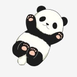 자유형 동물 일러스트 팬더 일러스트을 보호, 동물 클립 아트, 검은, 하얀 PNG 일러스트 및 PSD 이미지 무료 다운로드 - Pngtree