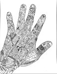 왼손 art print pen | 젠탱글
