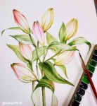 소소한 일상기록+요즘작업+일부작품 교체설치 소식 | 꽃 그리는 법, 꽃그림, 그린 꽃