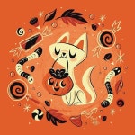 귀여운 고양이에 있는 풀빛동산님의 핀 | 할로윈, 그림