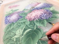 #수국 #hydrangea #비단그림 #비단채색화 #비단채색 #공필화 #silkpainting #paintingonsilk #울산취미미술 #울산취미화실 #울산화실... 