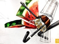 🍉수박~ ⠀⠀⠀⠀⠀⠀⠀⠀⠀⠀⠀⠀⠀⠀⠀⠀⠀ ⠀⠀⠀⠀⠀⠀⠀⠀⠀⠀⠀⠀⠀⠀⠀⠀⠀ #기초디자인 #기초소양 #기초조형 #기디 #소묘... 