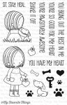 set from Birdie Brown featuring characters, accents, and greetings for Valentine’s Day, or for those… | 자수, 스케치, 스티치