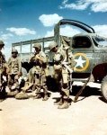 US Paratroopers of the 82nd Airborne preparing for a jump North Africa 1942. Note CCKW 2 1/2-ton 6x6 transport truck. | 사진