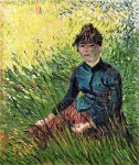 The Athenaeum - Woman Sitting in the Grass (Vincent van Gogh - ) | 유화, 그림, 빈센트 반 고흐