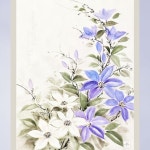 クレマチス／テッセン／鉄線 - 2021 | 꽃그림, 꽃 그리기, 아트