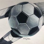 k_meezee 김포 씨앤씨 이지T 축구공 그려보리기~~⚽️⚽️⚽️ 슥삭슥삭 | 축구공