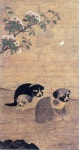 이암(靜仲 李巖)의 화조구자도(花鳥狗子圖), 화하유구도(花下遊拘圖)