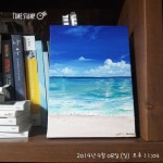 전 바다 그림을 좋아해요~ 라고 수줍게... #케이크잘먹었어요  #오고가는정 #바다#sea #oilpainting #유화 #painting #f1 #소품그림... 