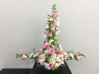 화훼장식기능사 수업;역T자형 꽃꽂이 : 네이버 블로그 | Floral wreath, Floral, Wreaths