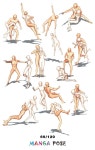 Big posebook for manga anime character : Couple poses - Trouble | 포즈 그리기, 액션 포즈, 그림 레퍼런스