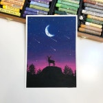 밤하늘🌙 . . . . #오일파스텔 #오일파스텔드로잉 #드로잉 #일러스트 #손그림 #그림 #그림그리기 #드로잉클래스 #스케치…”