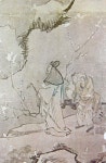 金明國, 探梅圖, 17세기 중엽, 비단에 채색, 45.7×31.6㎝, 國立中央博物館 Kim Myŏng-guk : Looking for Plum Blossoms, Color on... 