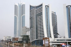 완공을 앞둔 송신, 송화지구 1만세대 살림집건설장
