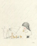 ©꼬닐리오 Coniglio on Instagram: "비 오는 날이어도... ウサギ #duck #꼬닐리오 #chohyeyoun #illustrazione #story"