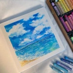#바다 #바다그림 #오일파스텔 #오일파스텔드로잉 #오일파스텔화 #풍경화 #여름일러스트 #일러스트레이터 #팩토리아트 #드로잉북... 