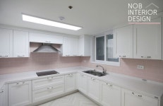 한샘 시에나화이트와 핑크타일로 꾸며진 부천 상동 백송마을 LGSK 아파트 인테리어 현장(이미지 포함) | 인테리어, 아파트, 집안 꾸미기