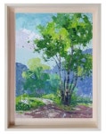 # 풍경화(백야리저수지길)~야외스케치 oil  painting - 2021 | 풍경화, 유화, 자작나무