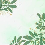 간단한 신선한 수채화 일러스트 잎 테두리입니다, 초록, 수채화, 잎 PNG 일러스트 및 PSD 이미지 무료 다운로드 - Pngtree
