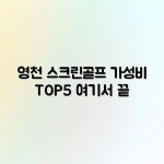 영천 스크린골프장 Top 5: 가격 비교 & 추천