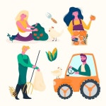 유기 농업 개념 | 무료 벡터 | Design del personaggio, Agricoltura, Agricoltura biologica