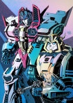 Traditional fanart of IDWPublishings Transformer-characters Starscream and Bumblebee with digital coloring | 로봇
