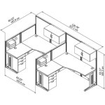 2 Person L-Shaped Cubicle Bush GXA203 2 Person L-Shaped Cubicle Bush GXA203 | 인테리어