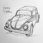 [펜화] VW BUG / 스케치,그림,드로잉,일러스트,낙서,sketch,penart | 스케치, 제품 스케지, 스케치 그리기