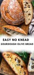 EASY NO KNEAD SOURDOUGH OLIVE BREAD EASY NO KNEAD SOURDOUGH OLIVE BREAD | Olive bread, Sourdough, Bread