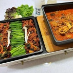 Instagram의 인생식탁님: “#맛집택배 #인생식탁 #원기충전 #초복 #오리불고기 오리불고기에 저는 김치찌개 같아 끓여서 먹었는데요 원터가든... 