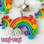 Pin by 김성민 on Unicornio | Clay keychain, Polymer clay crafts, Rainbow keychain