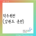 덕두원천 (강원도 춘천) - 2023 | 수질, 읽기, 개