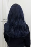 블루블랙 염색 / blue black hair color