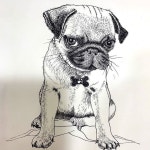 mrt_illust on Instagram: “귀여운 강아지 그림 연습 #펜드로잉 #스케치 #강아지그림 #pendrawing #sketch #drawing #드로잉 #pet... 