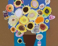 Sunflowers 7-8 years old Пин на доске 아동미술수업연구