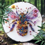 1pc 8x8inch(20x20cm) 라운드 알루미늄 기호 금속 2D 기호 재미 있은 금속 기호 방 장식, 벽 장식에 대 한 아름 다운... 