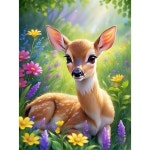 Korssting DIY Håndværk - Skovrådyr Design til... Stitch Diy Craft - Forest Fawn Design For Home Wall Decor, 30x40cm - 2024... 
