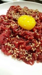 딸이 육회와 간천엽이 유명하다는 광장시장에 같이갔다 고소한것이 맛이 일품이었다: FRESH RAW BEEF MEAT & EAG... | Food