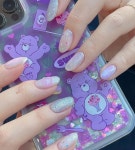 지니네일스튜디오 | 넬순이지니 | 공덕네일 | 마포네일 on Instagram: “예쁜 포인트 몽땅 해주기 💜 . #엠보하트 #글리터네일 #마블네일... 